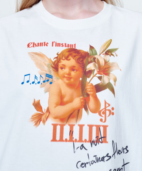 2113 STUDIO(イイルイルサムスタジオ)の「ルーズフィットTシャツフラワーエンジェル(Tシャツ/カットソー・レディース・その他・FREE)」の4枚目の写真
