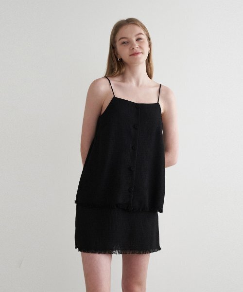 ADAUL(アダウル)の「サマーツイードスリーブレス - ブラック(Tシャツ/カットソー・レディース・その他・SMALL/MEDIUM/LARGE)」の1枚目の写真