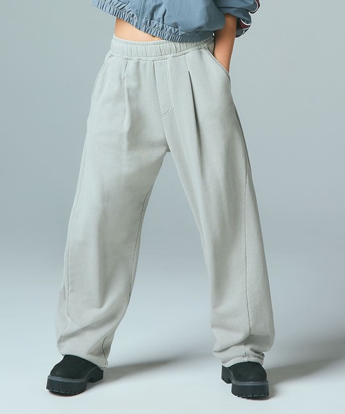 X-girl（エックスガール）の「PIGMENT DYED SCRIPT LOGO SWEATPANTS（スウェットパンツ・レディース・ピンク/ブラック/グレー・S/M）」の13枚目の写真