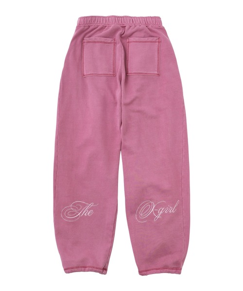 X-girl（エックスガール）の「PIGMENT DYED SCRIPT LOGO SWEATPANTS（スウェットパンツ・レディース・ピンク/ブラック/グレー・S/M）」の22枚目の写真