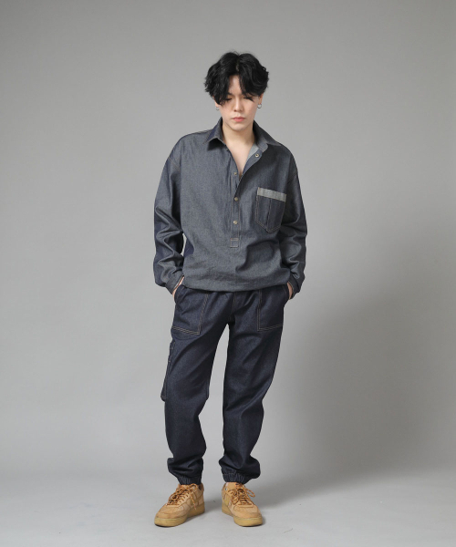 SAINTCREW(セントクルー)の「ストレートツーレイヤーカーゴジョガーパンツ ST2-309CJ デニムインディゴ(デニムパンツ・メンズ・その他・MEDIUM/LARGE/X-LARGE)」の9枚目の写真