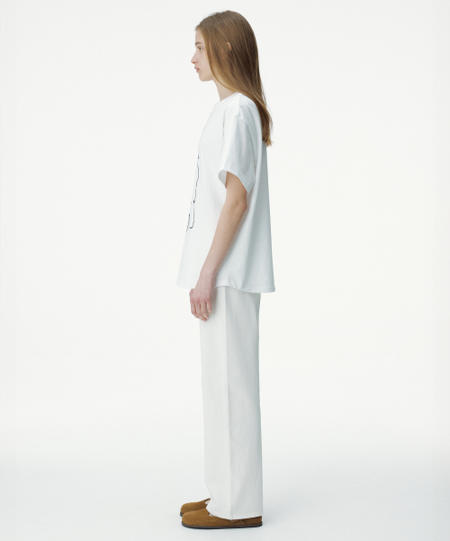 GOODDEN（グーデン）の「[GDTS03] オーバーサイズTシャツ_ホワイト (レイ!)（Tシャツ/カットソー・レディース・その他・FREE）」の4枚目の写真