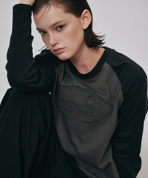 DEARMYDEER(ディアマイディア)の「ディアアプリケラグランTシャツ(チャコール)(Tシャツ/カットソー・レディース・その他・FREE)」の2枚目の写真