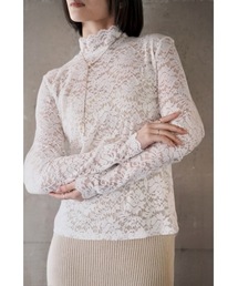 SALTMINT（ソルトミント）の「レース重ね着シアーインナートップス（Tシャツ/カットソー）」