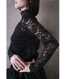 SALTMINT（ソルトミント）の「レース重ね着シアーインナートップス（Tシャツ/カットソー）」