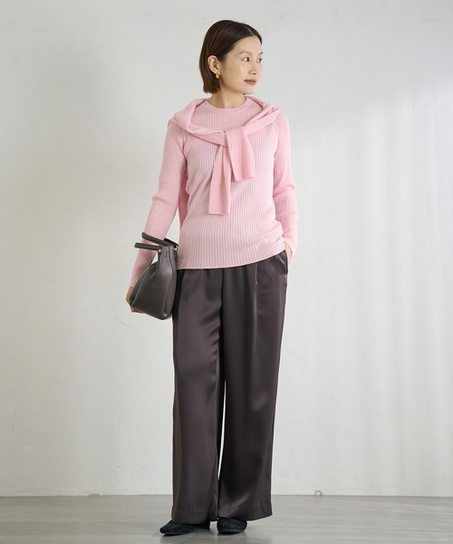 セール】EXメリノリブ クルーネックプルオーバー（ニット/セーター