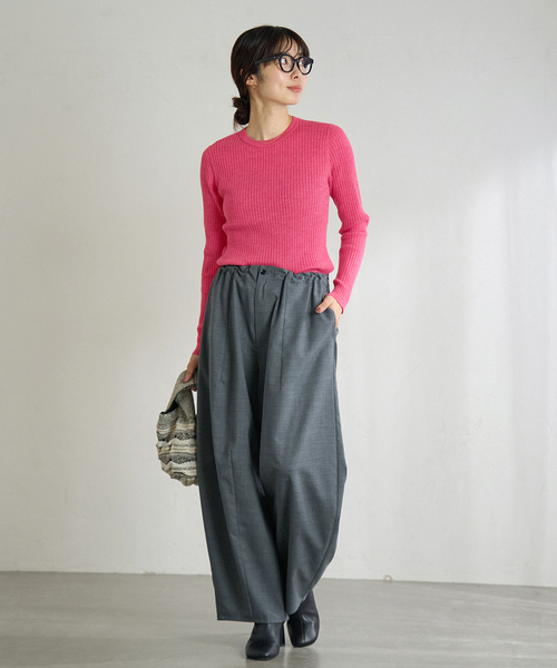 セール】EXメリノリブ クルーネックプルオーバー（ニット/セーター