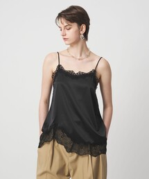 ASTRAET | ＜ASTRAET＞サテン レース コンビ キャミソール(シャツ/ブラウス)
