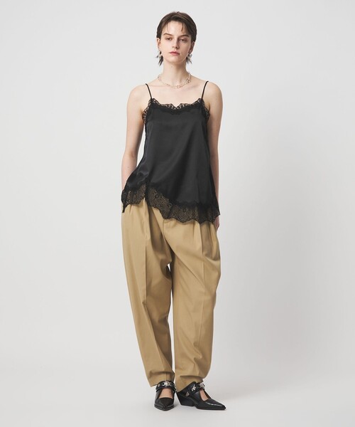 ASTRAET（アストラット）の「＜ASTRAET＞サテン レース コンビ キャミソール（シャツ/ブラウス・レディース・ブラック/オレンジ・FREE）」の4枚目の写真