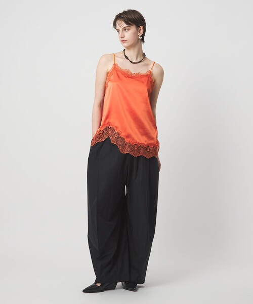 ASTRAET（アストラット）の「＜ASTRAET＞サテン レース コンビ キャミソール（シャツ/ブラウス・レディース・ブラック/オレンジ・FREE）」の9枚目の写真