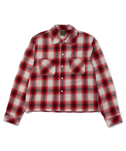 Noen（ノエン）の「オンブレチェックシャツ（シャツ/ブラウス・メンズ・レッド/ブラウン/ブラック/ブルー・MEDIUM/X-LARGE/LARGE）」の8枚目の写真