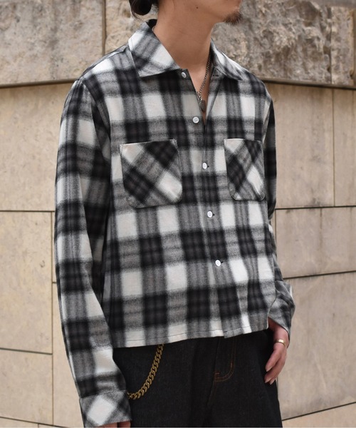 Noen（ノエン）の「オンブレチェックシャツ（シャツ/ブラウス・メンズ・レッド/ブラウン/ブラック/ブルー・MEDIUM/X-LARGE/LARGE）」の10枚目の写真