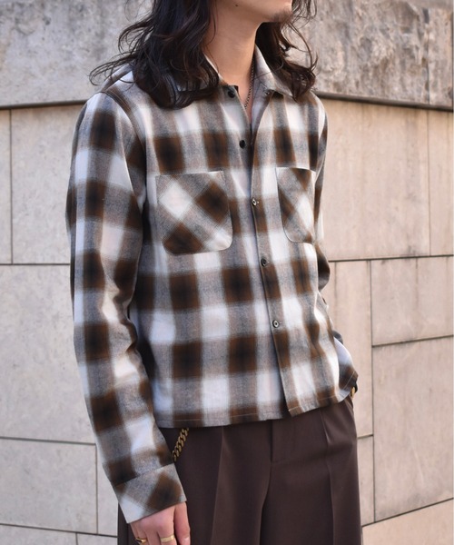 Noen（ノエン）の「オンブレチェックシャツ（シャツ/ブラウス・メンズ・レッド/ブラウン/ブラック/ブルー・MEDIUM/X-LARGE/LARGE）」の13枚目の写真