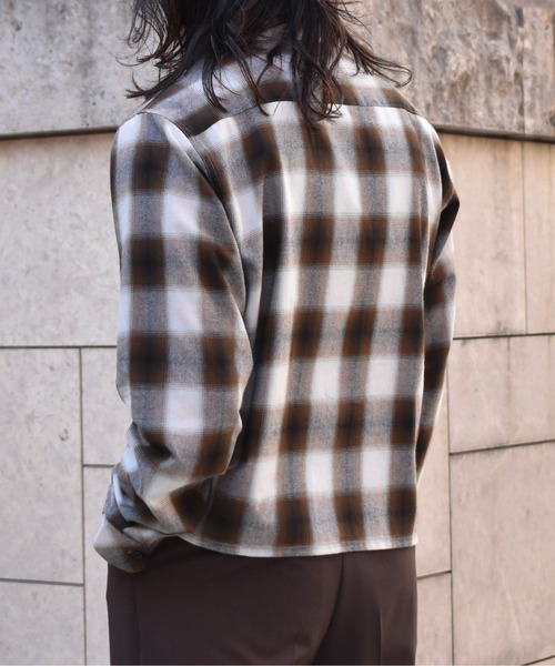 Noen（ノエン）の「オンブレチェックシャツ（シャツ/ブラウス・メンズ・レッド/ブラウン/ブラック/ブルー・MEDIUM/X-LARGE/LARGE）」の14枚目の写真