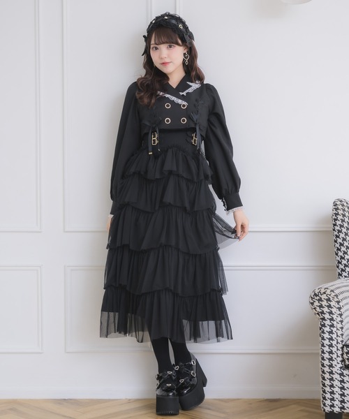 ROJITA（ロジータ）の「テーラードドッキングワンピース（ワンピース・レディース・その他/ブラック/ベージュ・FREE）」の4枚目の写真