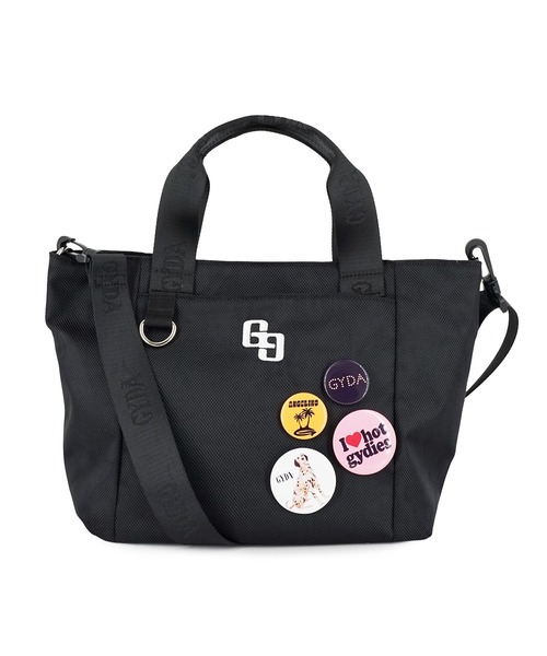 GYDA(ジェイダ)の「GYDA(ジェイダ)2WAYミニトートバッグ ショルダーバッグ 缶バッジ付き GY-B442 カジュアル(トートバッグ・レディース・ブラック・FREE)」の10枚目の写真