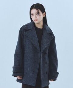 セール】【WEB限定/REVIVAL】スタンドカラーミドル丈オーバーコート