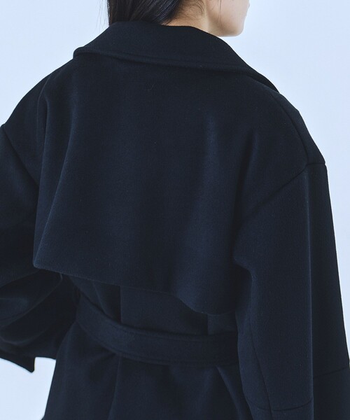 セール】SUPER140ラペルショートコート｜ウール/保温/冬服（ピーコート