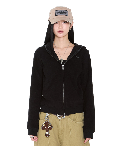 AAKAM（アーカム）の「Incision Terry Zip-Up Hoodie (Black)（パーカー・レディース・その他・1/2）」の7枚目の写真