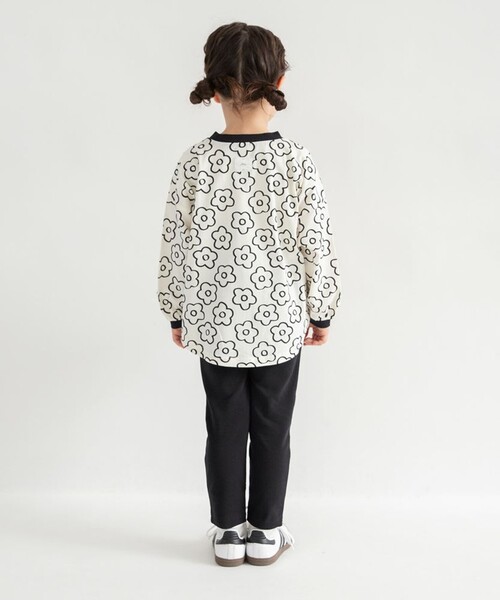 DRC branshes(ディーアールシーブランシェス)の「【WEB限定/DRC】総柄長袖Tシャツ(Tシャツ/カットソー・キッズ・オリーブ/オフホワイト/ピンク/ブラウン/ブルーグレー/ブラック・100/120/110/140/150/130)」の12枚目の写真