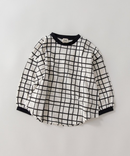 DRC branshes(ディーアールシーブランシェス)の「【WEB限定/DRC】総柄長袖Tシャツ(Tシャツ/カットソー・キッズ・オリーブ/オフホワイト/ピンク/ブラウン/ブルーグレー/ブラック・100/120/110/140/150/130)」の1枚目の写真