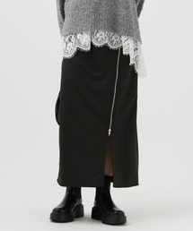 BAYFLOW | [ストレッチ入りで動きやすい]フロントジップチンツスカート(スカート)