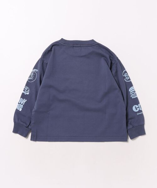 GROOVY COLORS（グルービーカラーズ）の「Over-dyed Long Sleeve Tee（Tシャツ/カットソー・キッズ・ネイビー・115/125）」の3枚目の写真