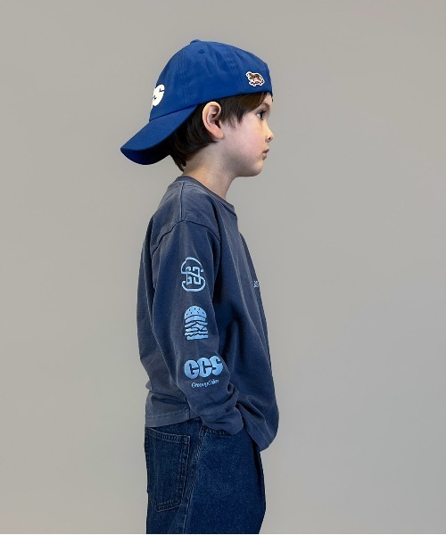 GROOVY COLORS（グルービーカラーズ）の「Over-dyed Long Sleeve Tee（Tシャツ/カットソー・キッズ・ネイビー・115/125）」の4枚目の写真