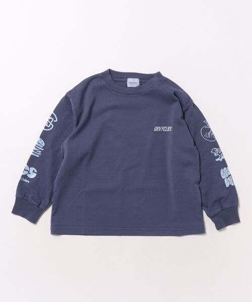 GROOVY COLORS（グルービーカラーズ）の「Over-dyed Long Sleeve Tee（Tシャツ/カットソー・キッズ・ネイビー・115/125）」の2枚目の写真