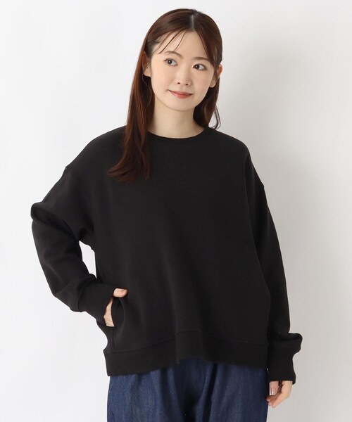 one'sterrace(ワンズテラス)の「綿裏毛ポケット入りプルオーバー(スウェット・レディース・アイボリー系8/ブラック系8/グレー系4・02)」の2枚目の写真