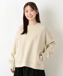 綿裏毛ポケット入りプルオーバー