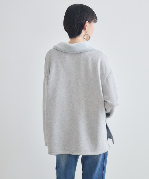 Paradise Picnic(パラダイスピクニック)の「Dignite Collier ボンバーハーフジッププルオーバー(スウェット・レディース・ライトグレー/チャコールグレー・FREE)」の19枚目の写真