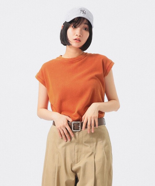 Healthknit(ヘルスニット)の「【8/6再値下げ】【別注】Healthknit / メッシュ ノースリーブ(Tシャツ/カットソー・レディース・ネイビー/オレンジ/ブラック・ONE SIZE)」の3枚目の写真