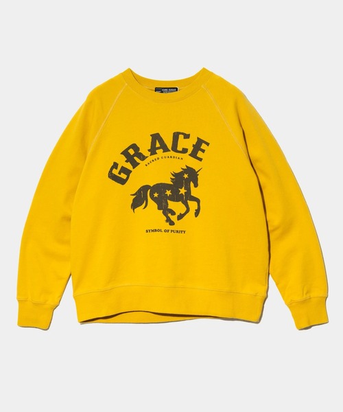 CUBE SUGAR(キューブシュガー)の「CUBE SUGAR/キューブシュガー 裏毛パウダー加工 ラグランPO(スウェット・レディース・ピンク/イエロー・FREE)」の2枚目の写真