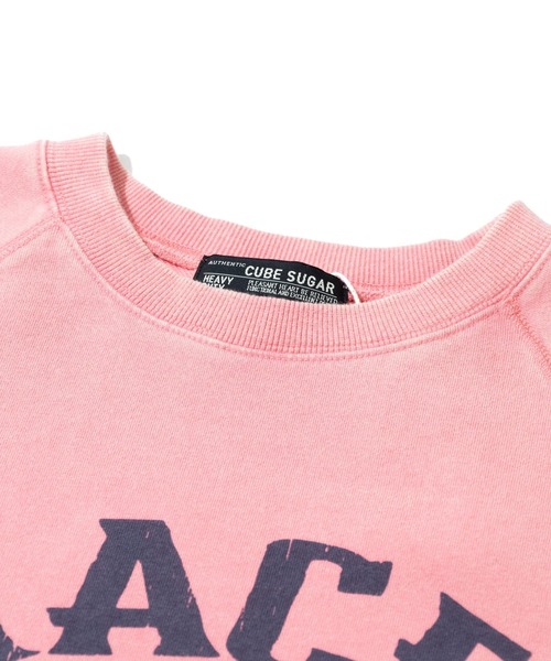 CUBE SUGAR(キューブシュガー)の「CUBE SUGAR/キューブシュガー 裏毛パウダー加工 ラグランPO(スウェット・レディース・ピンク/イエロー・FREE)」の3枚目の写真