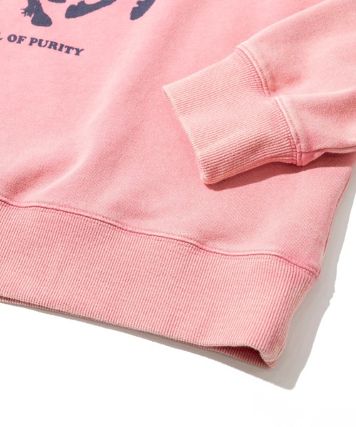 CUBE SUGAR(キューブシュガー)の「CUBE SUGAR/キューブシュガー 裏毛パウダー加工 ラグランPO(スウェット・レディース・ピンク/イエロー・FREE)」の7枚目の写真