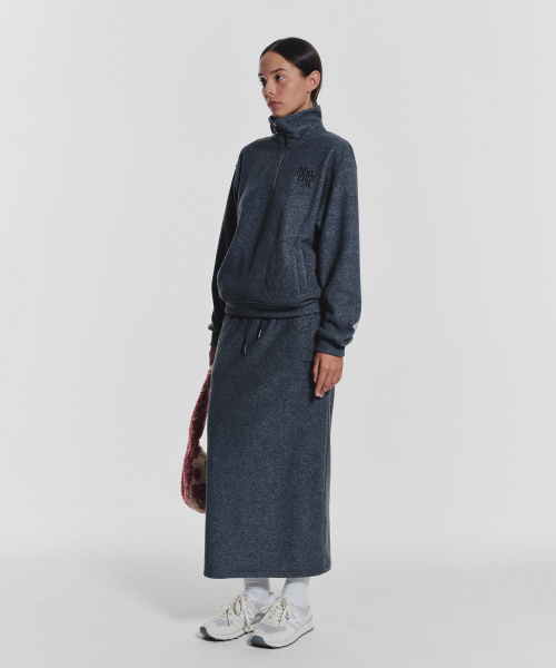 MENASOO(ミナス)の「Terry Fleece Long Skirt_Charcoal(スカート・レディース・チャコール・1/2)」の5枚目の写真