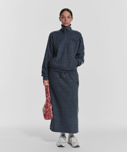 MENASOO(ミナス)の「Terry Fleece Long Skirt_Charcoal(スカート・レディース・チャコール・1/2)」の7枚目の写真