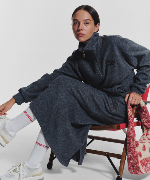 MENASOO(ミナス)の「Terry Fleece Long Skirt_Charcoal(スカート・レディース・チャコール・1/2)」の10枚目の写真