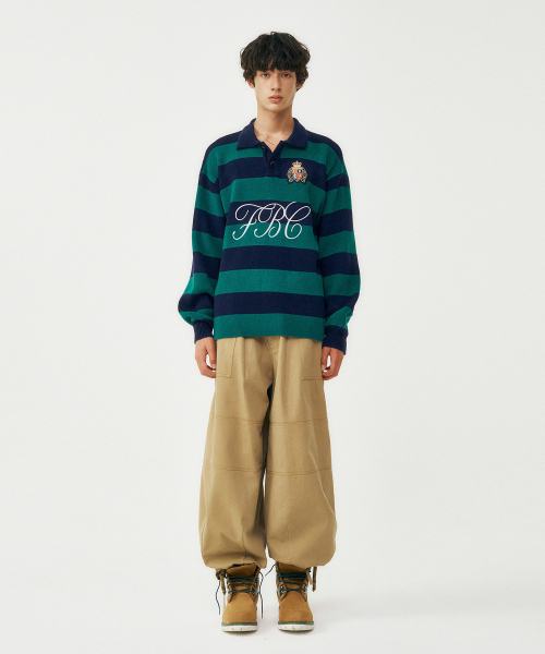 FROM ARLES（フロムアルル）の「90年代ヴィンテージラグビー ニット / グリーン（ニット/セーター・メンズ・グリーン・M/L）」の2枚目の写真