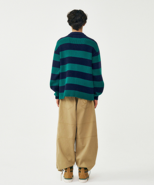 FROM ARLES（フロムアルル）の「90年代ヴィンテージラグビー ニット / グリーン（ニット/セーター・メンズ・グリーン・M/L）」の4枚目の写真