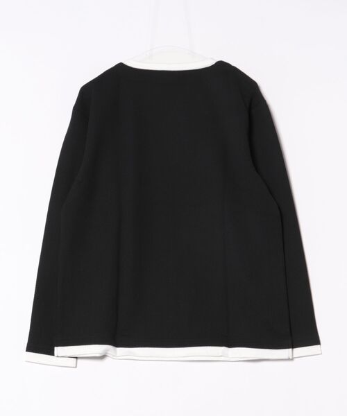 B.I.D.(ビーアイディー)の「《ハニカムストレッチ レイヤード風キーネックTシャツ》(Tシャツ/カットソー・レディース・グレー/ホワイト/ブラック・MEDIUM/LARGE)」の17枚目の写真