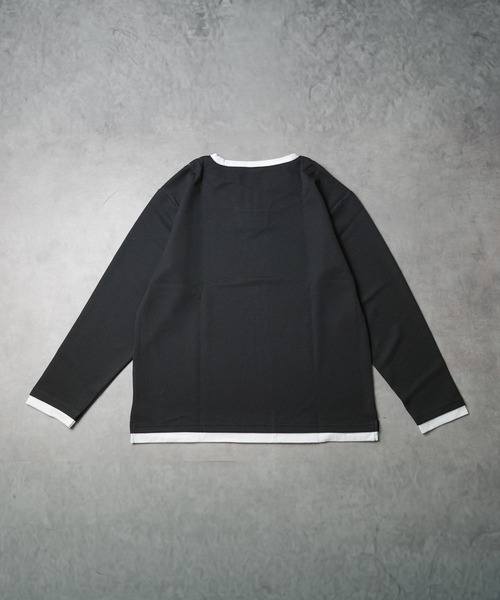 B.I.D.(ビーアイディー)の「《ハニカムストレッチ レイヤード風キーネックTシャツ》(Tシャツ/カットソー・レディース・グレー/ホワイト/ブラック・MEDIUM/LARGE)」の16枚目の写真