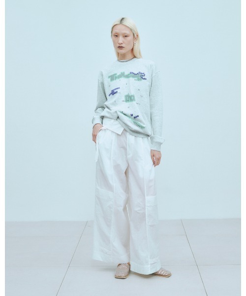 THINGS THAT MATTER(シングス ザット マター)の「WORK TAFFETA PANTS / ワーク タフタ パンツ(その他パンツ・レディース・ブラウン/ホワイト/ブラック・FREE)」の20枚目の写真
