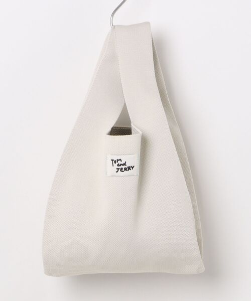 Tom＆Jerry（トムアンドジェリー）の「【公式】TOM and JERRY　チアフルニットマルシェバッグ（ハンドバッグ・レディース・ホワイト/ピンク/イエロー・FREE）」の8枚目の写真