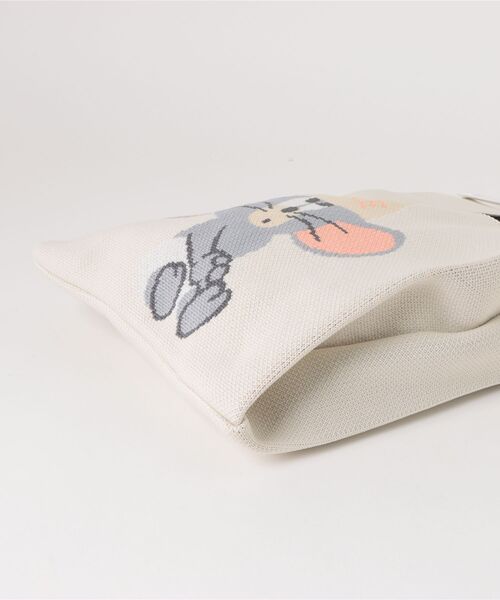 Tom＆Jerry（トムアンドジェリー）の「【公式】TOM and JERRY　チアフルニットマルシェバッグ（ハンドバッグ・レディース・ホワイト/ピンク/イエロー・FREE）」の9枚目の写真