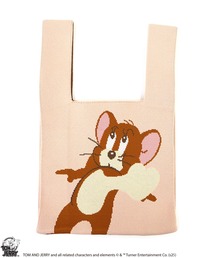TOM&JERRY（トムアンドジェリー）の「【公式】TOM and JERRY　チアフルニットマルシェバッグ（ハンドバッグ）」
