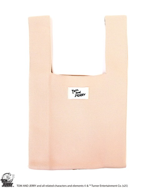 Tom＆Jerry（トムアンドジェリー）の「【公式】TOM and JERRY　チアフルニットマルシェバッグ（ハンドバッグ・レディース・ホワイト/ピンク/イエロー・FREE）」の4枚目の写真