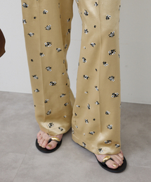 SLOBE IENA | flower刺繍サテンイージーパンツ(その他パンツ)