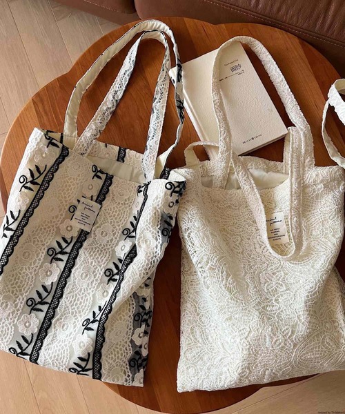 VIBGYOR(ヴィブジョー)の「Liaa/レース 刺繍 トートバッグ A18749(トートバッグ・レディース・その他3/その他2/その他1・FREE)」の7枚目の写真